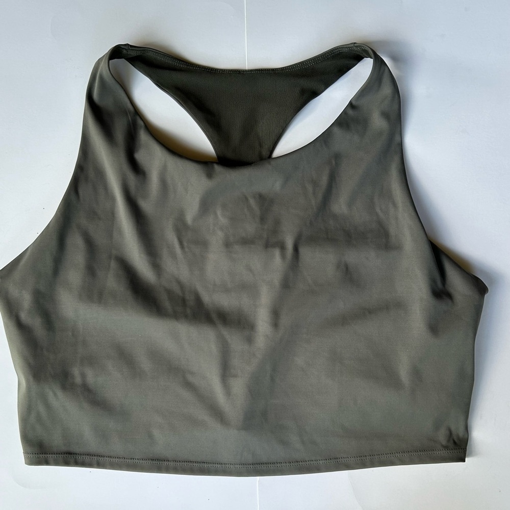 Mono B Plus Size Racerback Crop Athletic Top